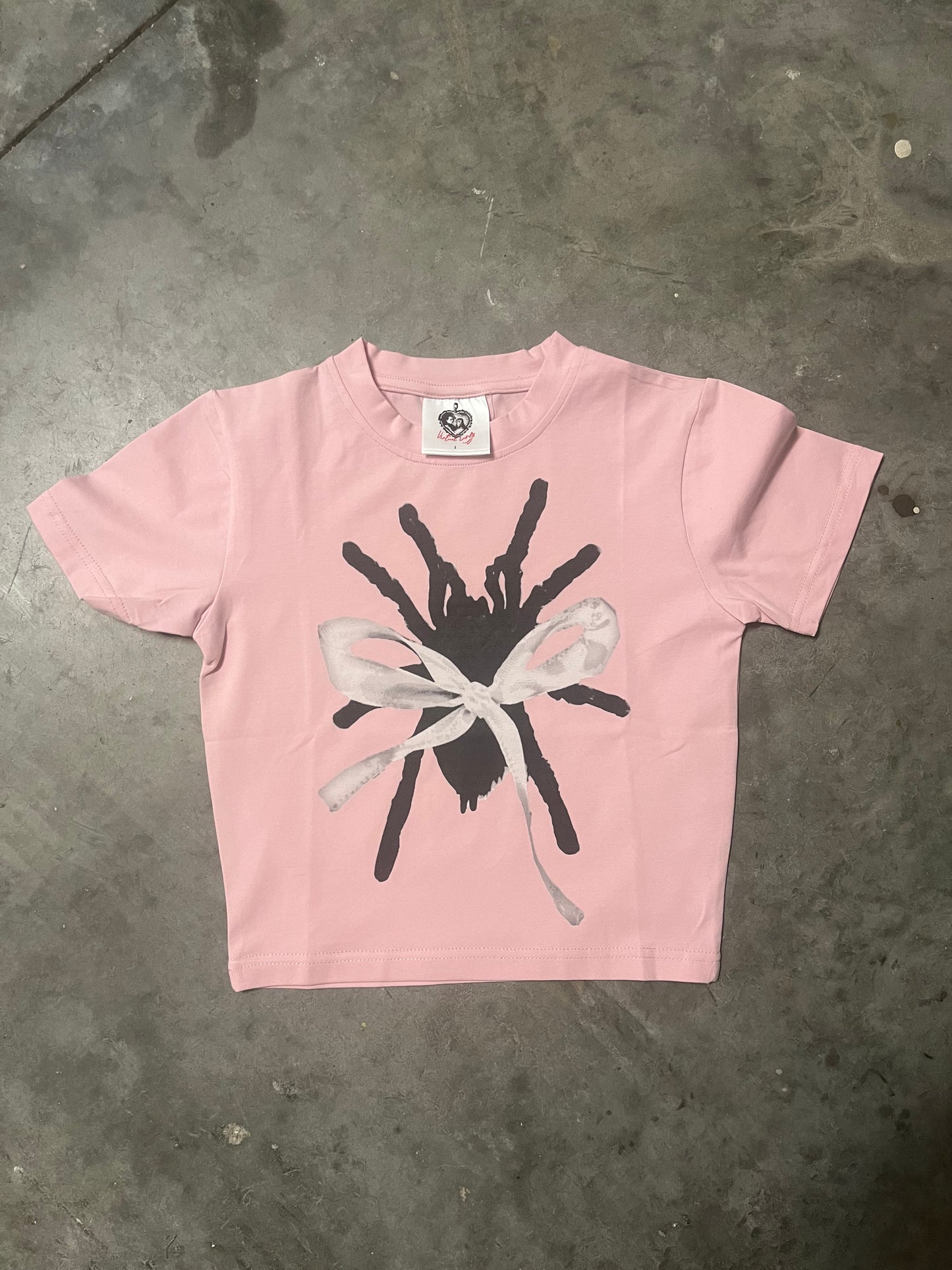PINK SPIDER BABY TEE